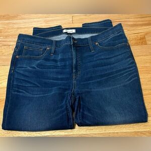 Madewell 9” high-rise skinny stretch jeans women’s size 34 medium wash…
